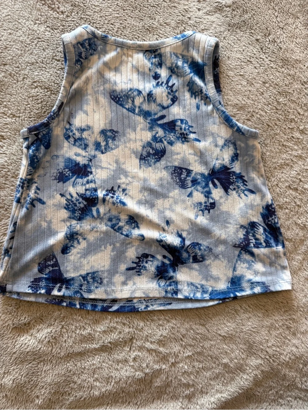 btween Blue and White Butterfly Tank with Navy Leggings Set 4T - Picture 4 of 8